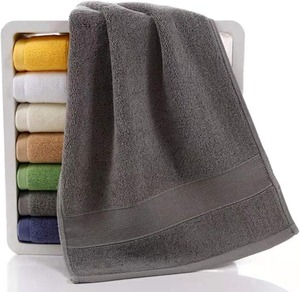 Serviette de bain et de toilette rectangulaire en coton 100% uni, écologique, séchage rapide, douce pour la peau, pour usage domestique - Product Image 3