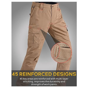 Men’s Ripstop Waterproof <b>Work</b> <b>Cargo</b> Pants with 7 Pockets Durable Tactical Hiking Pants for Outdoor <b>Work</b> Construction Travel - Product Image 2