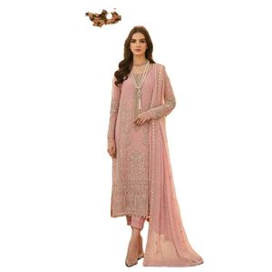 2026 New Launching Heavy <b>Fox</b> Georgette Fabric Pakistani Fashion Bright Color Party Wear Salwar Kameez Set At Wholesale Price - Product Image 1