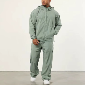 Men's Hooded Puffer <b>Jacket</b> Solid Color Windproof Casual Loose Fit Polyester Fleece Autumn Outdoor Wear - Product Image 3