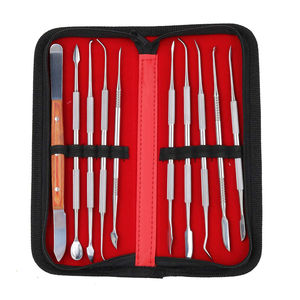 Kit d'instruments chirurgicaux dentaires professionnels en acier inoxydable de qualité supérieure, outils de sculpture de cire personnalisables à alimentation manuelle - Product Image 1