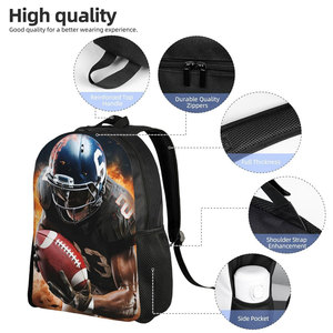 Diseña Tu Propia Mochila Americana con Red para Balones, Bolsas Ligeras de Fútbol Americano para Estudiantes, Entrenamiento, Deportes, Viajes y Equipamiento de Equipo - Product Image 3