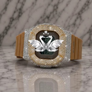 Premium Quality Moissanite Diamond Watch with Rubber Strap LED Display Fashion Sports Wrist Watch for Men Available For Sale - Product Image 6