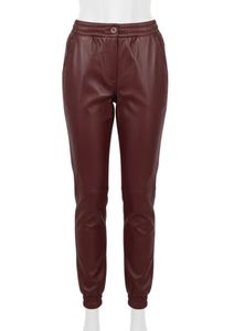 Ensemble de survêtement pour femme en cuir PU de qualité supérieure avec capuche – Veste à fermeture éclair asymétrique et pantalon slim – Tenue de luxe en deux pièces - Product Image 4