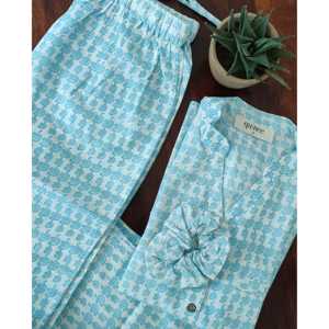 Conjunto de Pijama Paradise para Mujer con Diadema a Juego, Ropa de Dormir Cómoda para Diversión y Relajación - Product Image 3