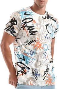 Camiseta de manga corta con estampado de hip hop para hombre - Product Image 2