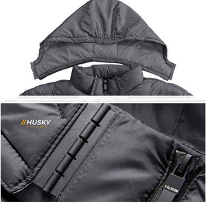 Lightweight Winter Travel Bubble <b>Jacket</b> for Men Zipper Camouflage Hooded Windproof Waterproof Stand Collar Foldable <b>Packable</b> - Product Image 6