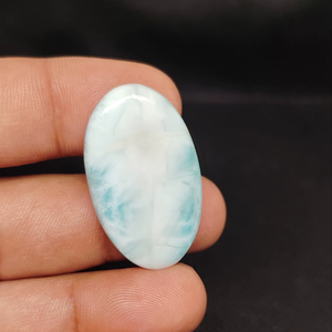 ลาริมาร์ทรงหลังเบี้ย สีน้ำเงิน พลอยหลวม ขายส่ง - Product Image 1
