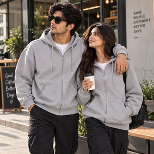 Wholesale Custom <b>Men</b>’s Zip Up Sweatshirt Heavyweight Cotton Fleece <b>Plain</b> Oversized Streetwear <b>Hoodies</b> Y2K Fashion Supplier USA - Product Image 6