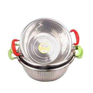 Deep Bowl Shape Metal <b>Colander</b> For Rice Washing Pasta Straining And Fresh Fruit Vegetable Preparation Tasks - Product Image 3
