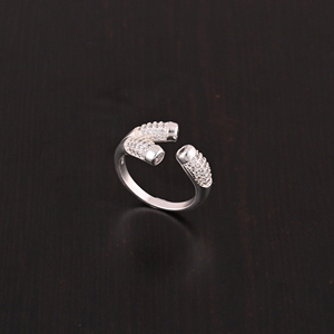 Cubic Zirconia Gemstone <b>Adjustable</b> Stylish Wedding <b>Ring</b> | 925 Sterling Silver - Product Image 3