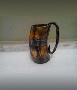 Tasse à café en corne de vache faite à la main tasse à bière en corne de boeuf polie prix d'usine en gros cadeau de noël sain et élégant - Product Image 5