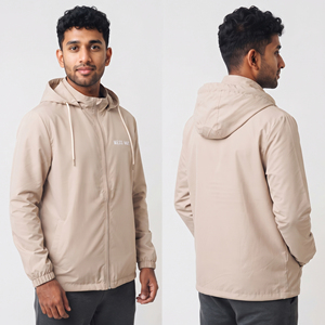 Veste coupe-vent légère pour homme avec capuche, logo personnalisé imprimé, 100% nylon, veste de pluie pour homme, randonnée, camping, coupe-vent à capuche - Product Image 4