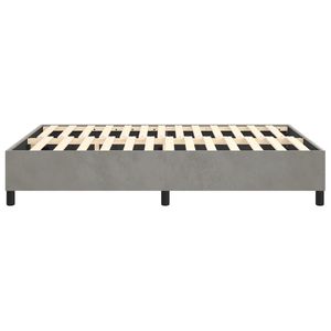 Cadre de lit en velours gris clair sans matelas-Lits rembourrés US Exclusivité - Product Image 6