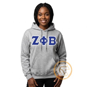 Customized Zeta Phi Beta Winter Eco-Friendly Cotton Fleece Embroidered Front Logo Sorority High Quality Greek Apparel Women's - Product Image 2
