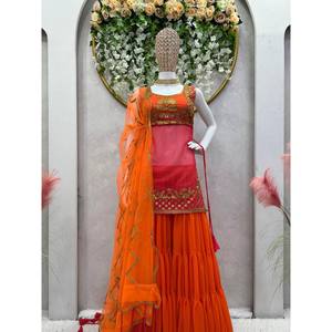 Beautiful Polyester Lehenga Choli Top-Bottom and Dupatta for Party Wear - Product Image 1
