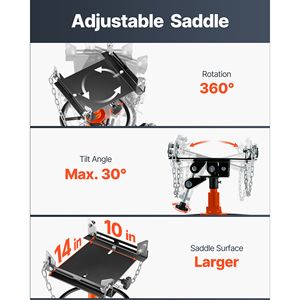 Martinetto Idraulico Telescopico per Trasmissione da 1/2 Ton/1100 libbre, a 2 Stadi, con Pedale da 36 Pollici per Manutenzione Veicoli - Product Image 4