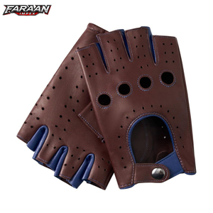 Guantes de Conducción de Piel de Oveja Genuina de Alta Calidad, Diseño de Botones Personalizado, Guantes de Conducción para Exteriores con Detalles en Cuero - Product Image 1