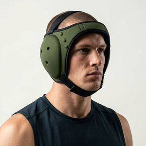 Protectores para los oídos, casco de lucha libre con carcasa de cuero sintético, deportivo que absorbe la humedad - Product Image 4