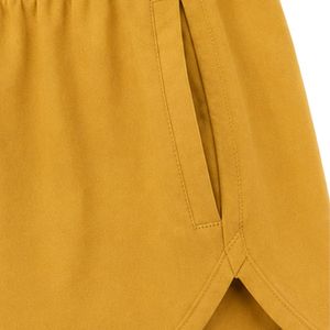 Shorts de sport jaune moutarde pour femmes, taille élastique avec cordon de serrage, pour la course, la gym, l'entraînement, décontractés, séchage rapide, vêtements de sport, personnalisables OEM - Product Image 5