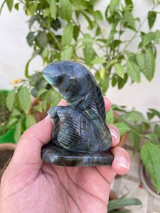 Figura de Delfín de Labradorita |   Escultura Marina de Cristal Tallada a Mano para Coleccionistas y Minoristas de Regalos - Product Image 5