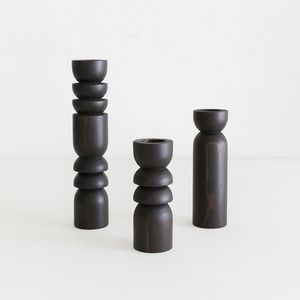 Handcrafted Wooden Candle Holder Artisan Made Decorative Piece For Tables Shelves And <b>Fireplace</b> Displays - Product Image 5