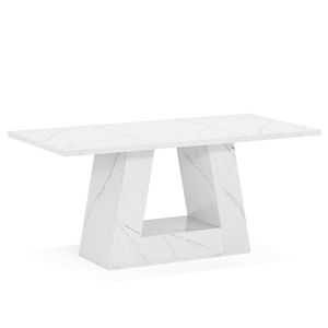 Scrivania Direzionale in Finto Marmo e Legno, Elegante Scrivania da Ufficio - Product Image 5