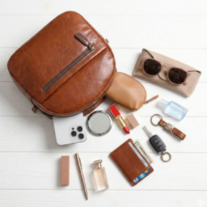 <b>Mini</b> Leather <b>Backpack</b> Purse – Minimalist Small Everyday Bag for Women & Teens, Gift for Her - Product Image 4