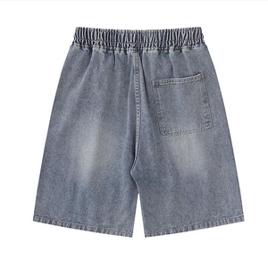 <b>Men's</b> <b>Drawstring</b> Denim Shorts Acid Wash Ripped Distressed Relaxed Fit Casual Streetwear High Street Style Denim Shorts <b>Men</b> Oem - Product Image 5