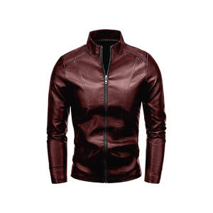 Custom Genuine Leather Men's Winter Patchwork Jacket Waterproof Breathable Reversible Windproof Full Zipper Casual - Product Image 4