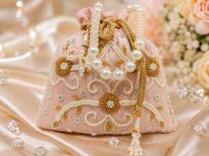 Factory <b>Direct</b> <b>Beaded</b> Potli Handbag with Traditional Embroidery Work for Bulk Orders, Bridal Accessories, Festive Collections - Product Image 4