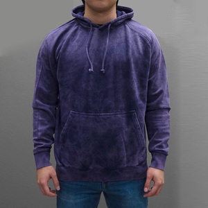 Premium Quality Men's Acid Wash Hoodies 100% Cotton New Design with Zipper Plain Pullover Thermal for Winter - Product Image 2