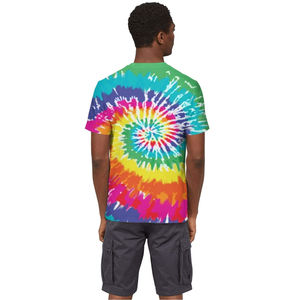 T-shirts de sport unisexes en coton 100% avec impression intégrale, design tie-dye, personnalisables, vente en gros - Product Image 2