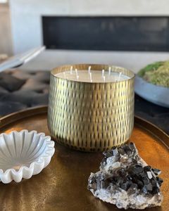 Hammered Brass Candle Vessels Vintage <b>Decorative</b> Candle Container For Luxury Interior Styling And <b>Table</b> <b>Decoration</b> - Product Image 5