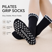 Chaussettes de Pilates antidérapantes à doigts complets, respirantes, élastiques et douces pour Reformer, Yoga, Barre, Danse, pour femmes, avec logo personnalisé, marque privée, en gros