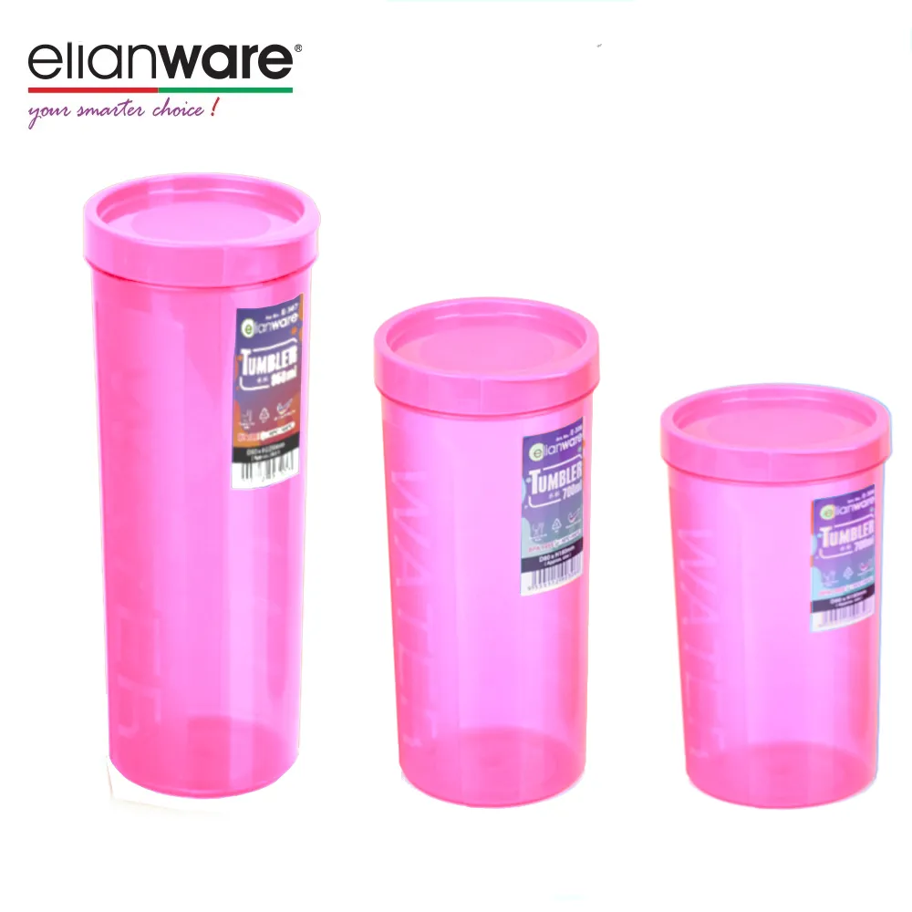 Elianware-botella de plástico para beber, vaso de plástico sin BPA de polipropileno (PP) con logotipo personalizado, 500ml, 700ml, 850ml