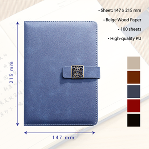 Hot Sale Full Customization A5 Pu Leather Hardcover Business <b>Diary</b> Pen Gift Set Journal Planner Notebook - Product Image 2