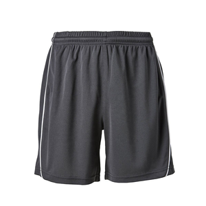 Pantalones Cortos de Fútbol Negros con Logotipo Personalizado, Ribete Blanco en Ambos Lados, Secado Rápido, Transpirables, Tejido de Punto, Cintura con Cordón, Bolsillos, 100% Poliéster - Product Image 2