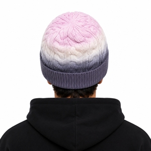 Premium Tie Dye Knit Beanie <b>Winter</b> Warm Unisex Cuffed <b>Cap</b> Stretch Comfort Trend Style Daily Wear Breathable Custom Beanie <b>Cap</b> - Product Image 3