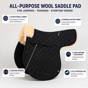 Tapis de selle pour cheval en fourrure respirante, faible MOQ, conçus sur mesure pour le dressage, le saut d'obstacles, l'entraînement et la compétition équestre - Product Image 3