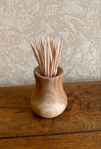 Porte-cure-dents en bois minimaliste, distributeur de rangement compact pour la maison, la cuisine, le bureau, le restaurant, la décoration de table à manger - Product Image 4