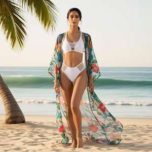 Ethnic Touch Sustainable <b>Beach</b> <b>Kaftan</b> Boho Chic Swimsuit <b>Cover</b> <b>Ups</b> for Summer Holidays - Product Image 1