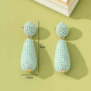 Pendientes de Moda para Mujer, Joyería Artesanal, Pendientes Boho con Cuentas, Pendientes Largos con Forma de Gota de Agua, Venta al por Mayor por MD HANDICRAFTS - Product Image 6