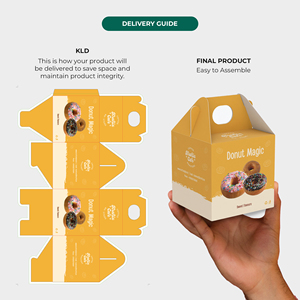 Caja de Embalaje con Adhesivo de Vinilo Impermeable Impreso Personalizado, con Asa de Transporte, para Regalos y Uso Comercial - Product Image 4