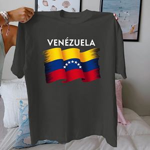 Drapeau VENEZUELA Tshirt femme pur coton coupe confort - Product Image 1