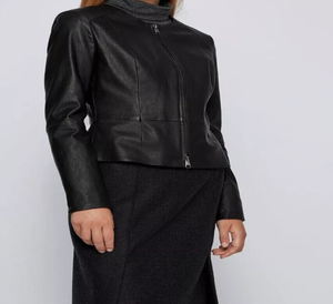 High Quality Women's Winter Solid Leather <b>Jacket</b> Breathable Waterproof Windproof Quick Dry Low MOQ New Arrival Latest Style - Product Image 3