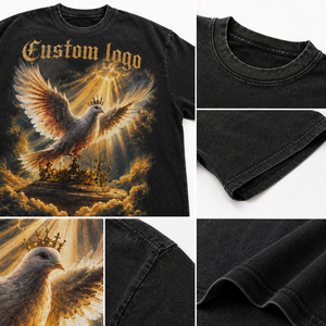 Wholesale <b>Graphic</b> <b>Vintage</b> Style DTG Printed Heavyweight Cotton Oversized <b>Graphic</b> T Shirt Trendy Streetwear Casual Premium <b>Tee</b> - Product Image 4
