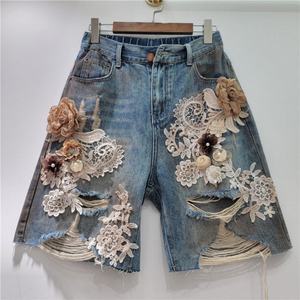 Custom Women's Denim <b>Shorts</b> <b>High</b> <b>Waist</b> Washed Blue <b>Jean</b> <b>Shorts</b> Casual Summer Fashion Slim Fit Cotton <b>Shorts</b> Private Label - Product Image 3