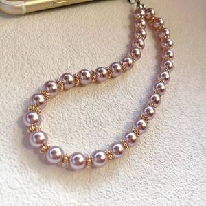 Correa de Perlas de Lujo con Cuentas, Elegante y Glamurosa, Estética Suave, Cuentas de Perlas Rosas, Accesorio Chic con Cuentas, Encanto Femenino - Product Image 2
