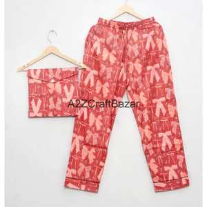 Conjunto de Pijama de Invierno para Mujer, Estampado Floral de Lujo, Manga Larga, 100% Algodón, Suave, Transpirable, de Secado Rápido, Cintura Elástica - Product Image 5